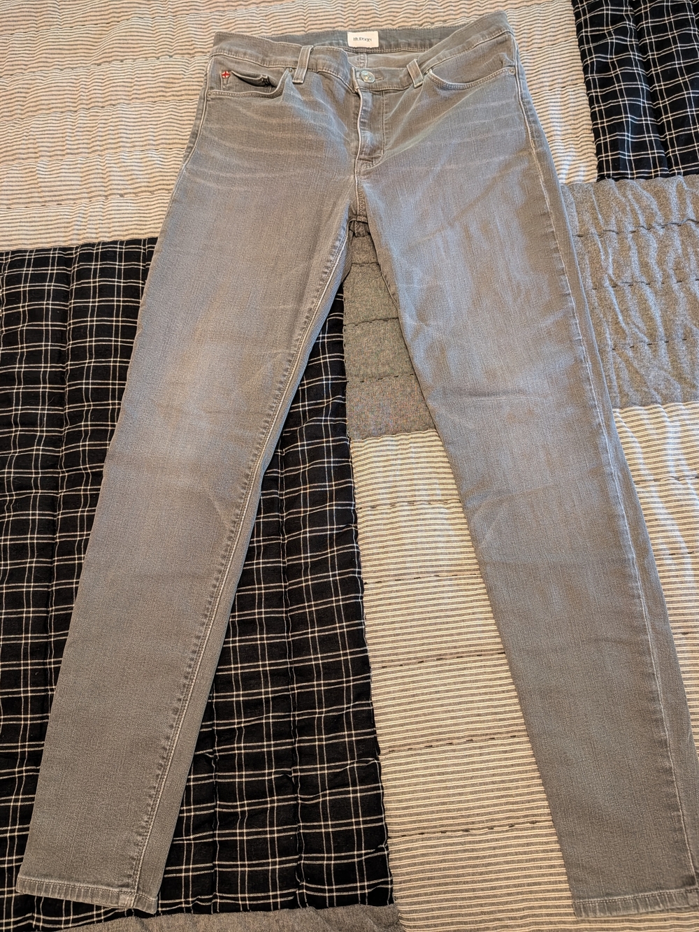 Hudson Krista Super Skinny Jeans in Light Gray